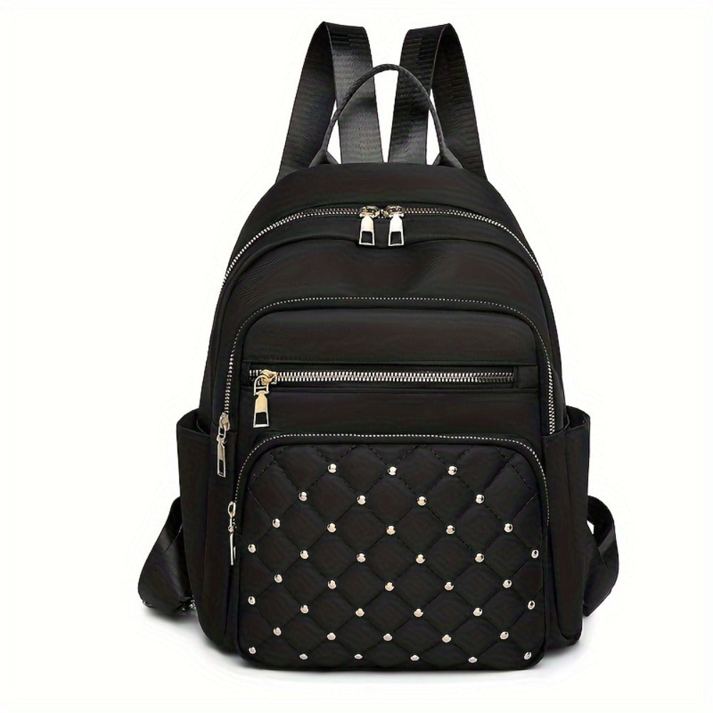 Autumn & Winter Casual Women's Backpack - Versatile Stylish Bag with Rivet Design + Multi-Pockets + Large Capacity + Adjustable Straps, Ideal for Work, Shopping & Travel, Top Holiday Gift Choice