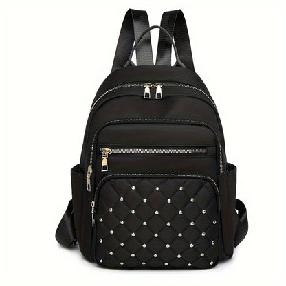 Autumn & Winter Casual Women's Backpack - Versatile Stylish Bag with Rivet Design + Multi-Pockets + Large Capacity + Adjustable Straps, Ideal for Work, Shopping & Travel, Top Holiday Gift Choice