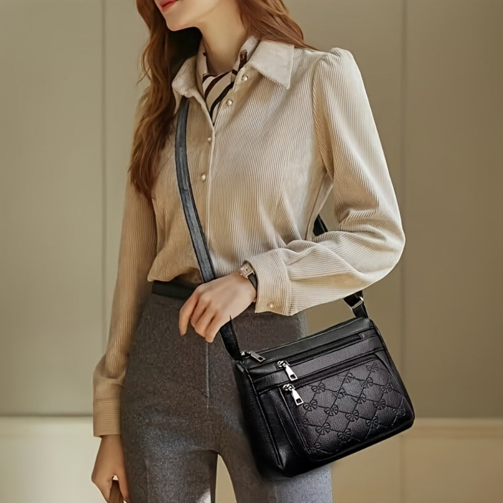 Fashionable Women's Crossbody Bag - A Lightweight And Durable Shoulder Bag with Zipper And Adjustable Shoulder Strap, Suitable for Carrying Mobile Phones/cosmetics/wallets, Perfect Daily Handbag for Work/vacation/dating