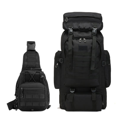 Set of 2pcs 21.13gal Spacious Multifunctional Camouflage Tactical Hiking Backpacks Featuring Various Compartments And a MOLLE System, Ideal for Outdoor Adventures, Camping, Trekking