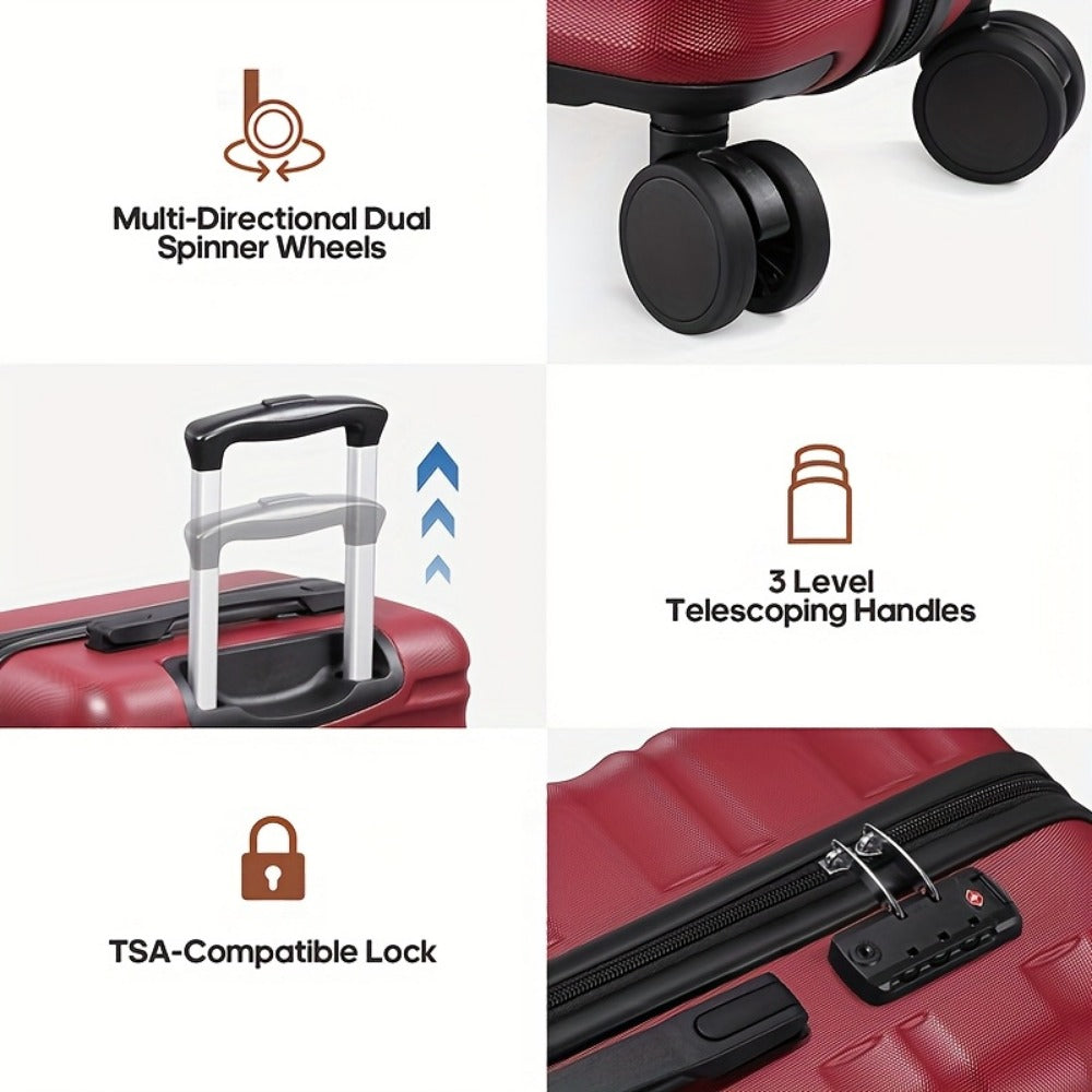 Luggage Set – 3-Piece, TSA Lock, Lightweight, for Travel | Bag Vero – detail view 3