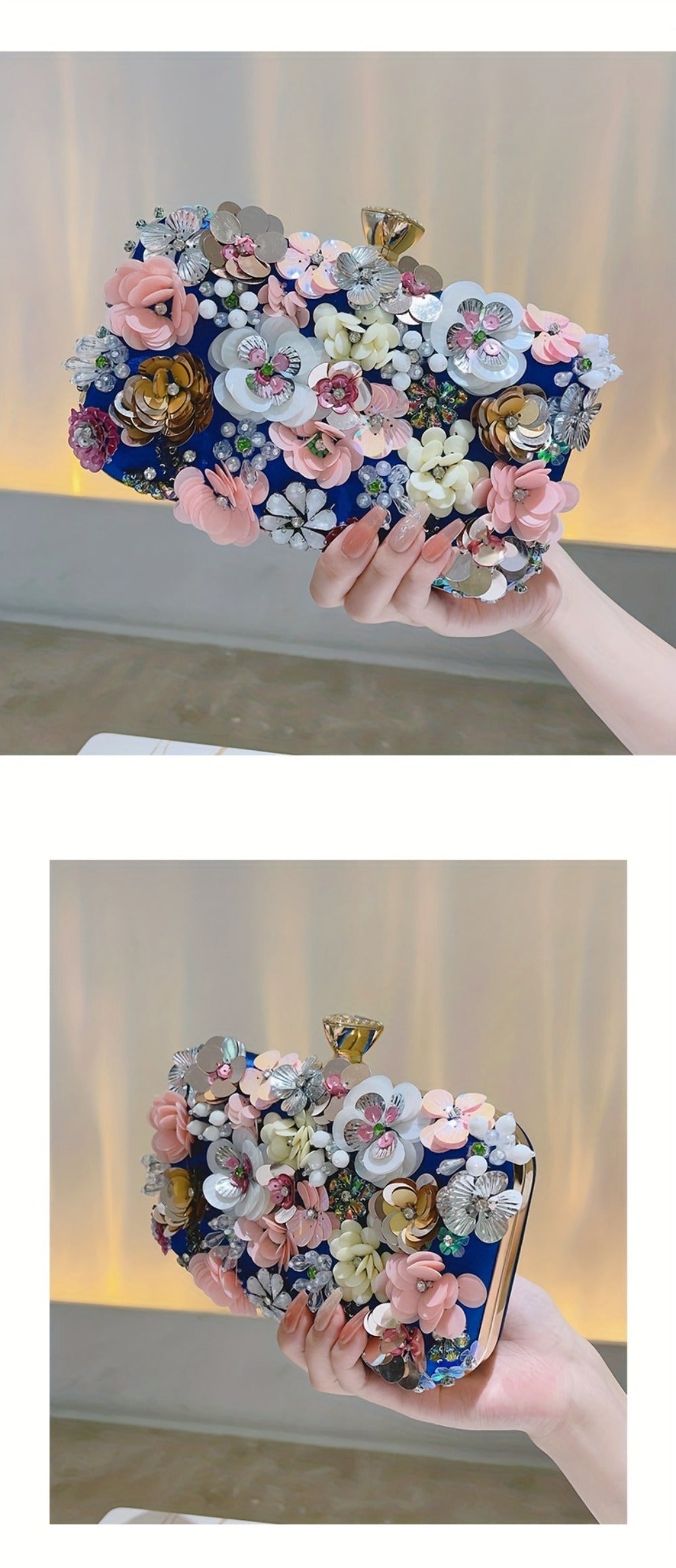 Flower bag single shoulder crossbody bag cheongsam bag fairy hand-held bag banquet bag bridesmaid bride small square bag