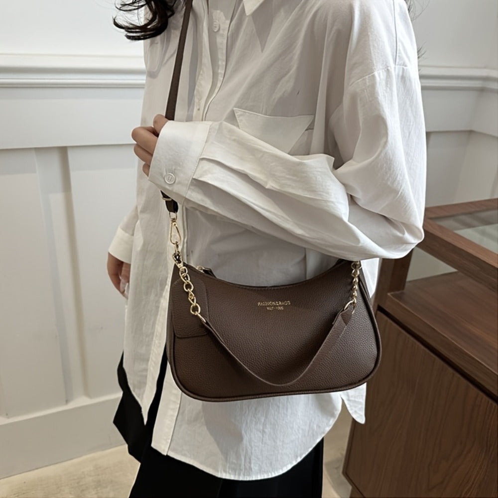 Casual Fashion Single Shoulder Crossbody Bag, Adjustable Shoulder Strap, Elegant Design Underarm Bag, Suitable for Casual, Commuting, And Daily Use, Perfect Gift for Women Returning to School, Party Handbag, Textured End