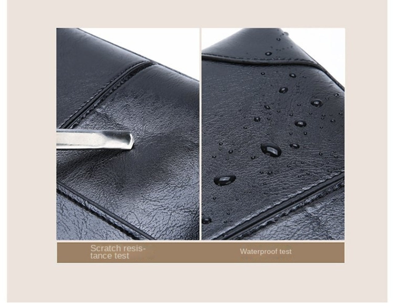 PU Textured Business Men's Shoulder Bag, Crossbody Men's Backpack, Scratch Resistant, Wear-resistant and High Quality, Briefcase Suitable for Office, Daily Travel, Local Fast Delivery