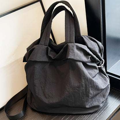 [Stylish Casual Nylon Bag] Stylish Casual Nylon Bag Lightweight Large-Capacity Nylon Shoulder Bag - Women's Stylish Casual Crossbody Bag for College And High School Students - Everyday Commuting Tote Bag