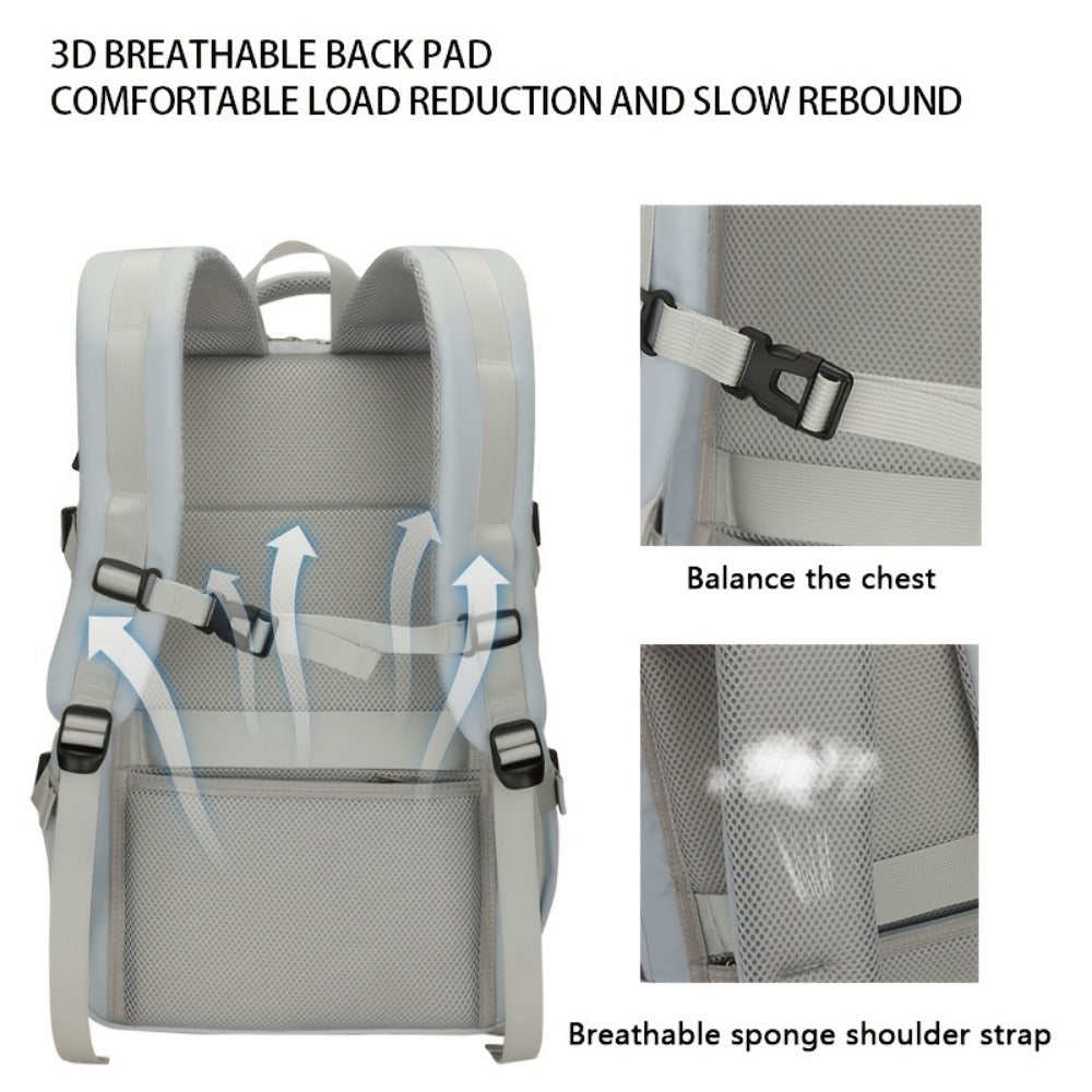 Backpack for Women – Nylon, Lightweight, Trolley Sleeve, for Travel & Work | Bag Vero – detail view 20