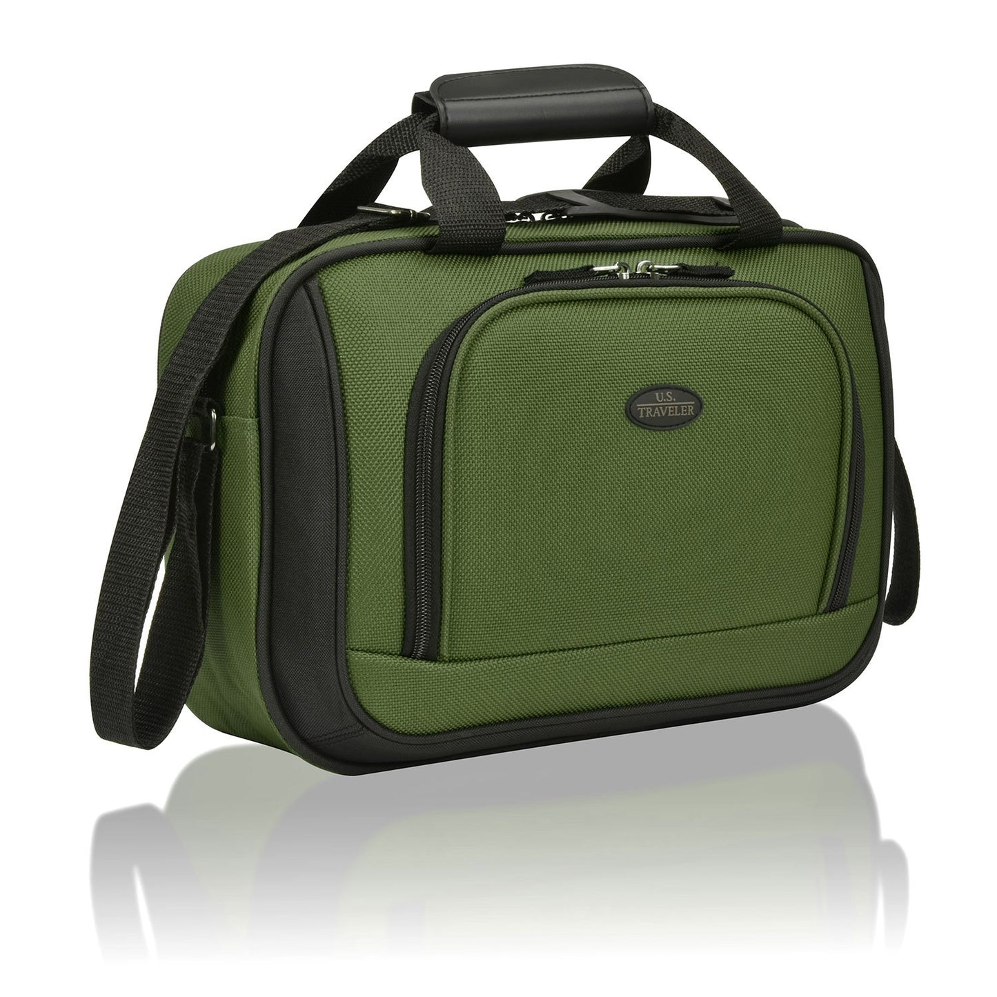U.S Traveler Rio 2-Pcs Polyester Carry-onSuitcase w/ Tote | Soft Shell Lightweight, Softside Expandable & 360° Dual Spinner Wheels | Airline Approved 21" + 10" | Matching Color, Black, Blue, Green, Teal, Purple, Red, Yellow, Pink, Camo, Gray - Travel Lugg