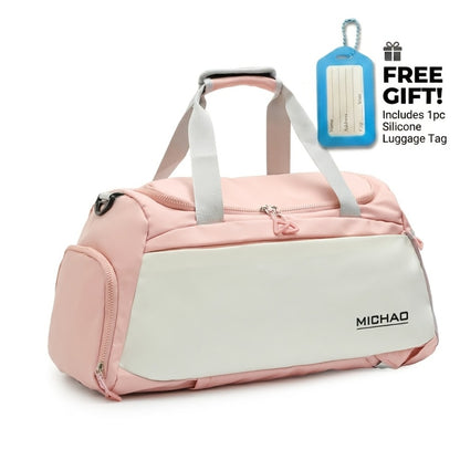 Essential Weekender Gym Bag with Wet Pouch & Shoe Garage, Convertible Style for Worry-Free Travel