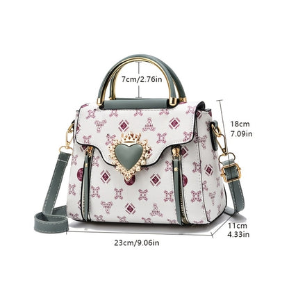 Mini Heart-shaped Women's Bag Shoulder Bag, Simple And Stylish Handbag Messenger Bag