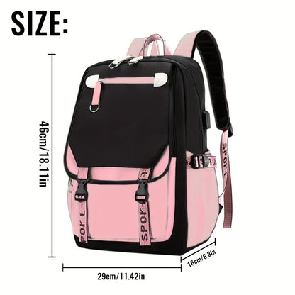 [Authorized] Sanrio Christmas Gifts Hello Kitty Backpack with Plush Pendant Cute Backpack Multi-compartment Kawaii Casual Daypack, Ita Bag Kawaii Backpack Durable Grunge Y2K Daypack Casual Backpacks for Saniro Fans