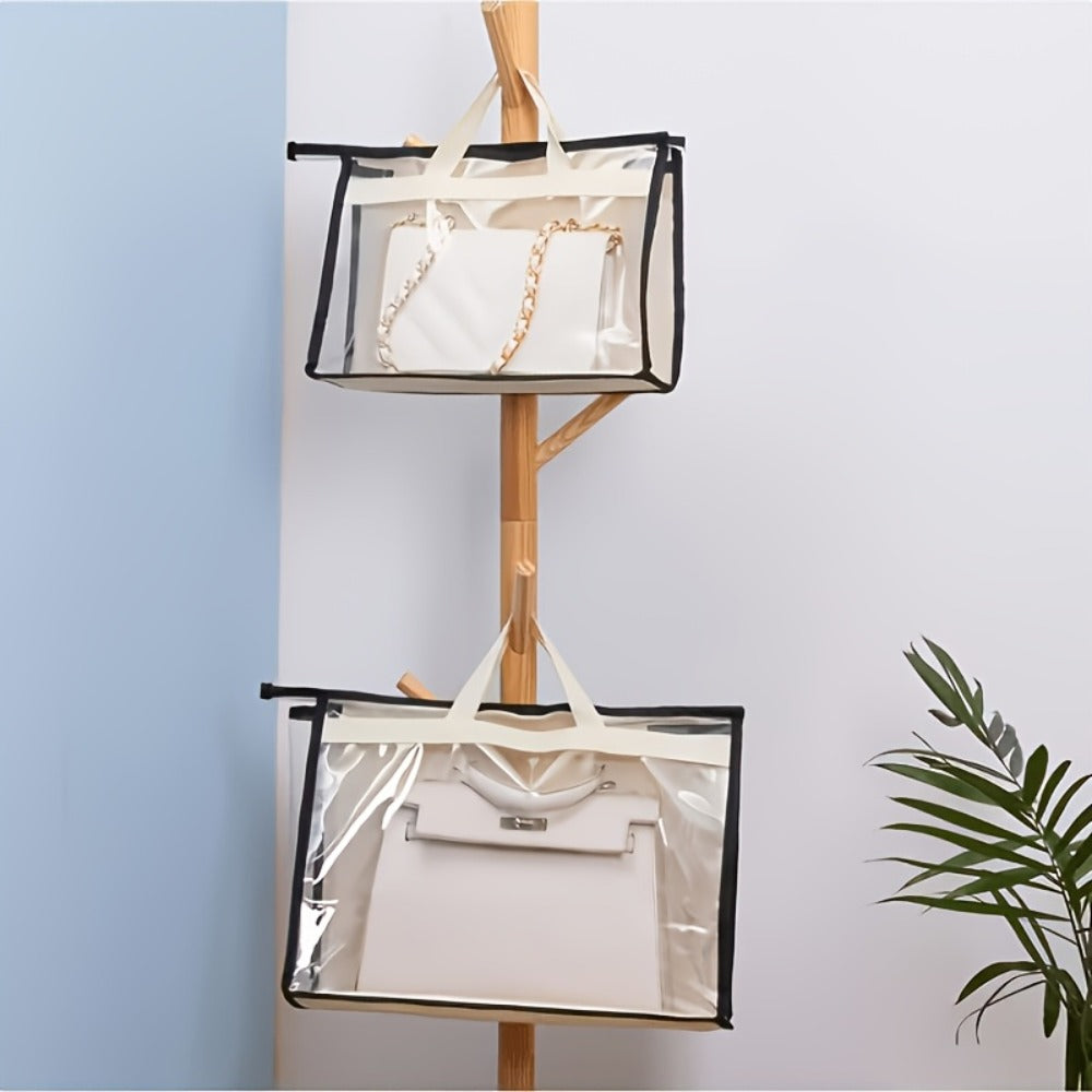 Transparent Carry-On Storage Bag (Non-Hanging Style), Ideal for Wallets, Cash, Cards, Receipts, And Travel Documents. Features a Zipper Closure And Cabinet-Style Design, Perfect for Office Storage with a Minimalist Aesthetic