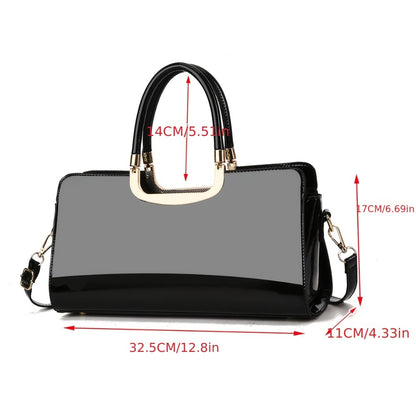 [Evening Wedding Bag] Women's Evening Bag Handbag New Glossy Texture Random Trimming Elegant Women's Bag Single Shoulder Crossbody Hand Carry Suitable for Evening Wedding High-End Women's Bag
