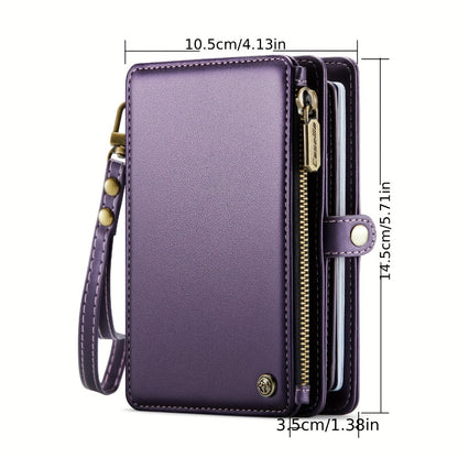 Passport Holder For Travel, Passport Case Wallet With Strap Wristlet And Zipper Wallet For Men Women