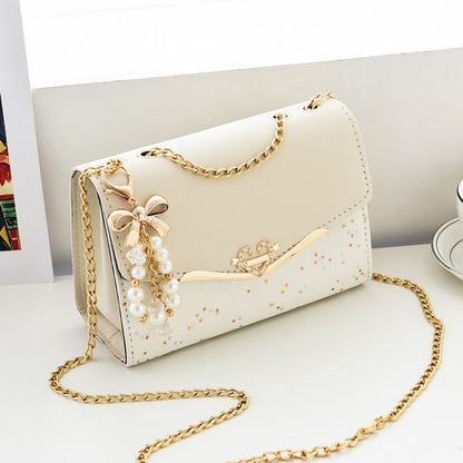 Korean Style Instagram Chain Bag | Sequin Shoulder Crossbody Purse, Luxury Fashionable Handbag, Versatile Trendy Tote, Lining, Magnet Closure