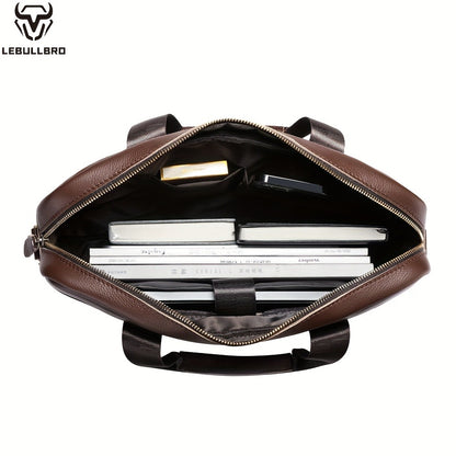 Laptop Bag – for Travel & Work, Genuine Cowhide Leather Executive Briefcase | Bag Vero – detail view 9