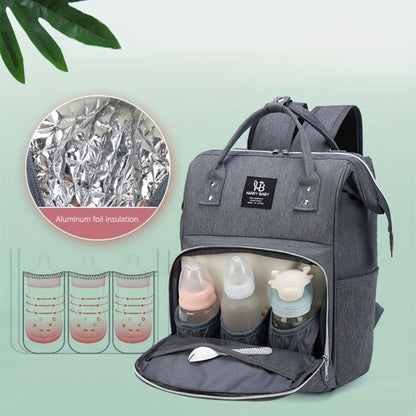 New Fashionable Large Capacity Backpack for Mothers And, Multifunctional Diaper Bag with Space for Bottles.
