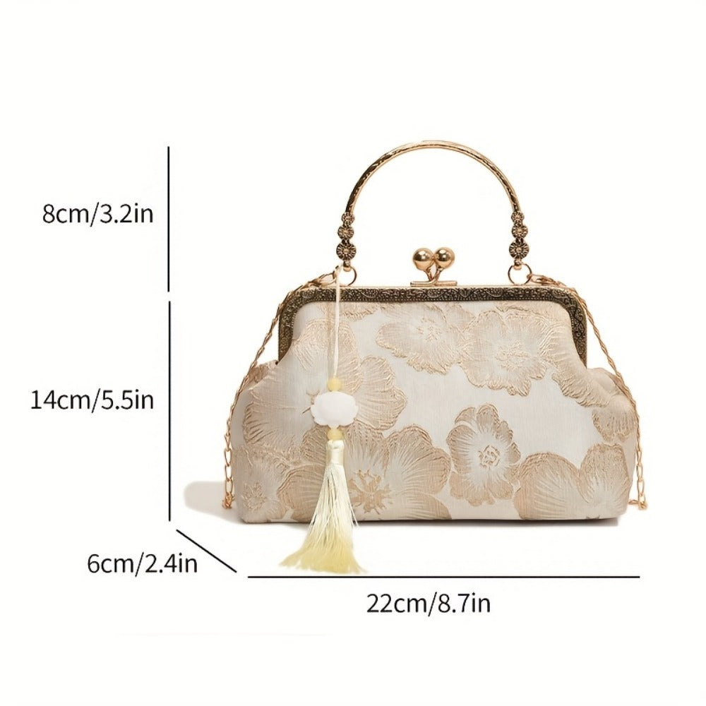Women's Wallet – Retro Ethnic Evening Metal Chain | Bag Vero – detail view 3