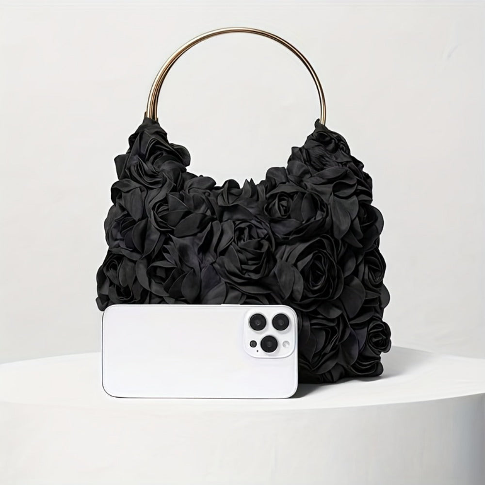 Women's Wallet – Nylon, Rose Floral Lace Trim Dinner | Bag Vero – detail view 10