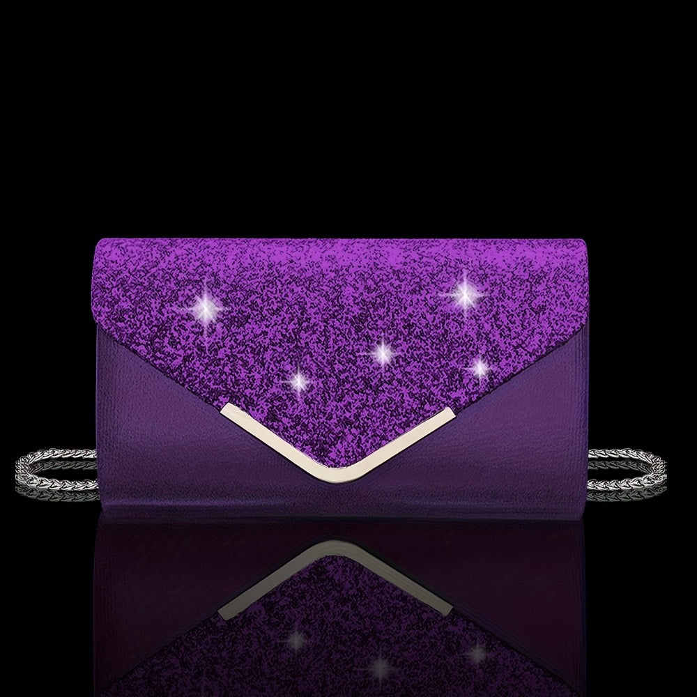Glamorous Sequin Evening Purse for Parties, Sophisticated Clutch for Weddings, Featuring a Sparkling Rhinestone Pendant Jewelry Set That Includes a Necklace, Earrings, And Bracelet, Perfect for Brides And Women Attending Events, Dinners