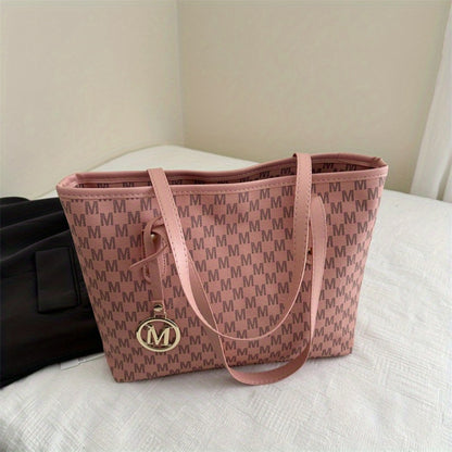 Light Luxury, Minimalist, Fashionable, High-End Texture, Design Sense, Tote Bag, Women'S Retro Checkered Pattern, Large Capacity Shoulder Bag