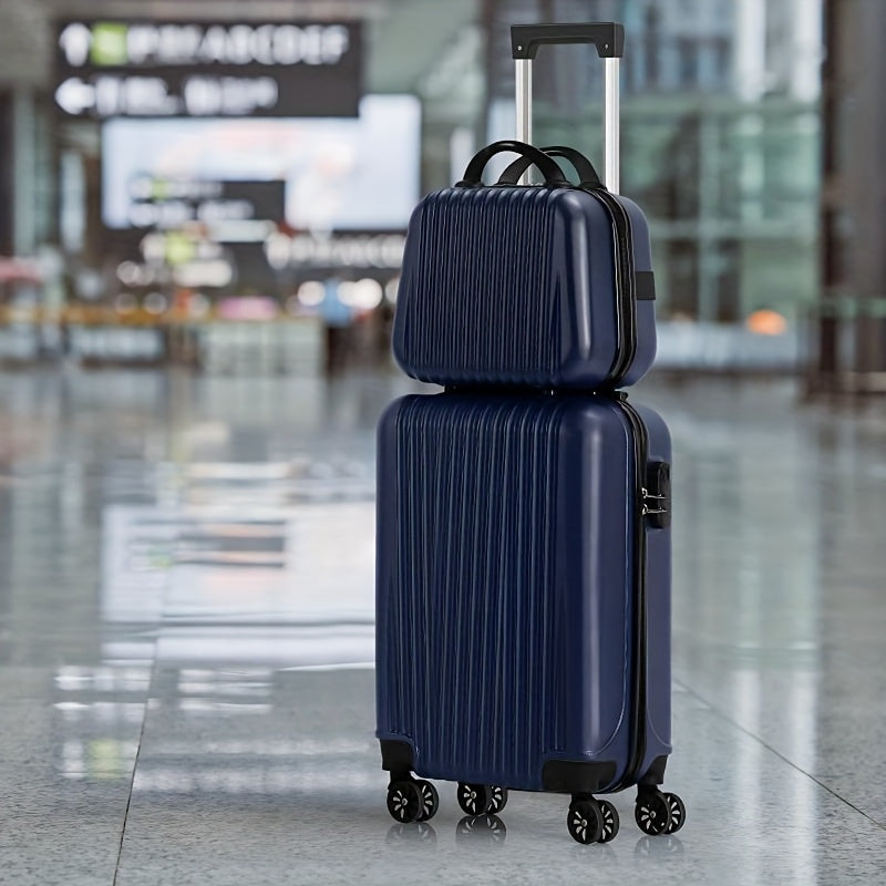 Travel Collection, Suitcases for Mothers And Daughters, Lightweight ABS Hard Shell, 20-Inch Rolling Luggage + 14-Inch Case, 360-Degree Spinner Wheels, Combination Lock, Ideal for Different Types of Travel, Available in Green, Pink, Silvery, Black