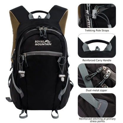 Men Women Hiking Backpack, Outdoor Camping Rucksack, 5.28gal Daypack with Rain Cover, Lightweight Travel Bag Durable for Weekend Getaway, Casual Daypack for Cycling Camping Running