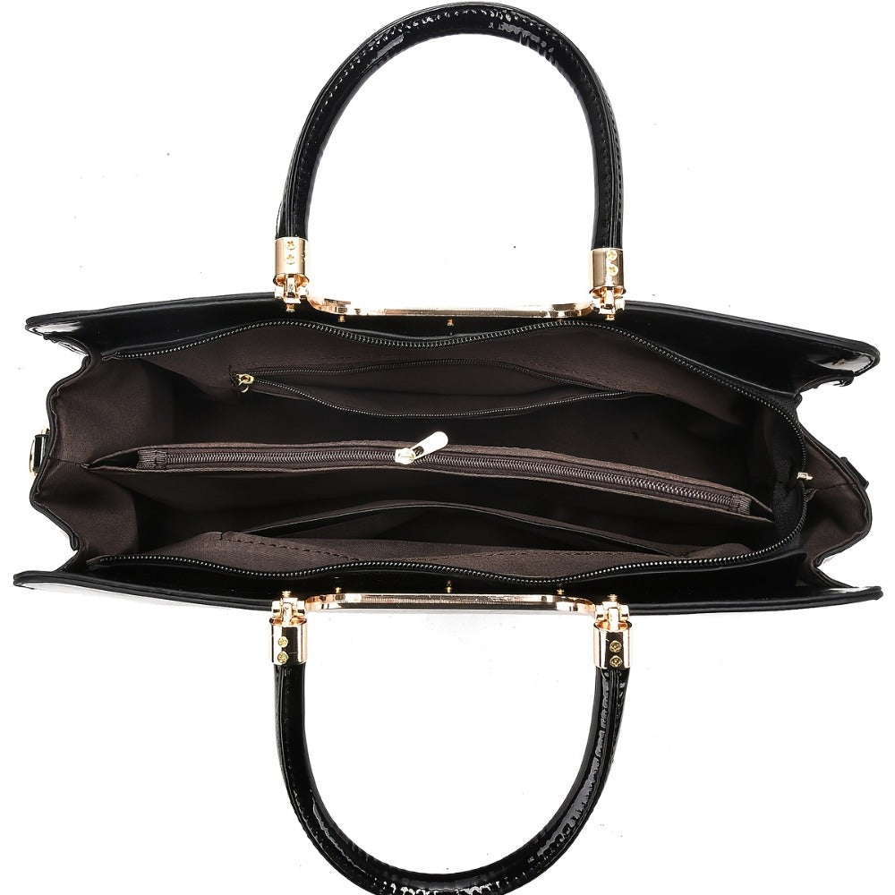 [Evening Wedding Bag] Women's Evening Bag Handbag New Glossy Texture Random Trimming Elegant Women's Bag Single Shoulder Crossbody Hand Carry Suitable for Evening Wedding High-End Women's Bag