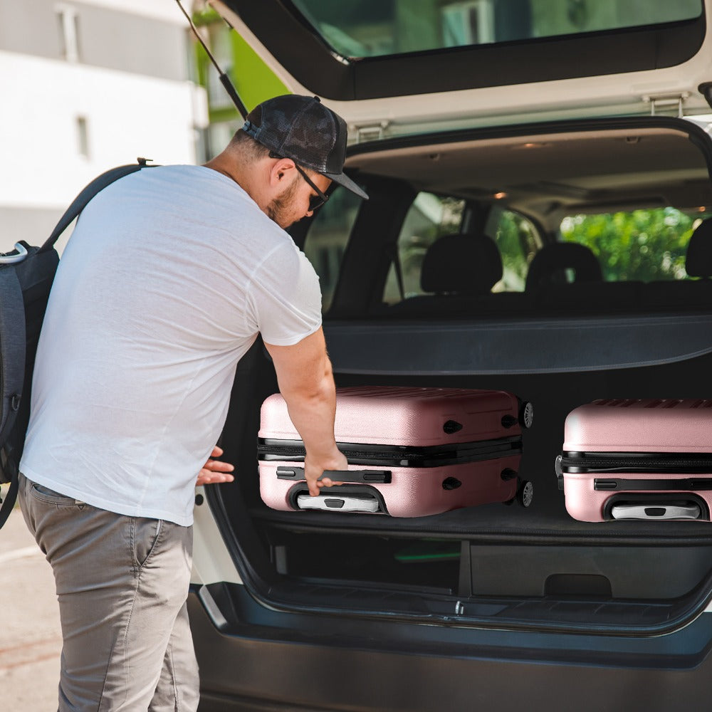 Three-Piece Luggage Set, Featuring Suitcase Collections with Four Spinner Wheels, a Lightweight Trolley Travel Case Suitable for Carry-On And Check-In During Business Trips, Available in Sizes 20", 24", And 28"