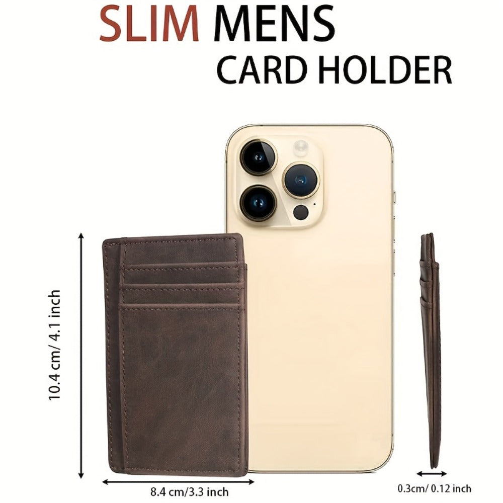 Wallet for Men Slim with 8 Slots Men's RFID Wallet Minimalist Front Pocket Money Clip Wallet