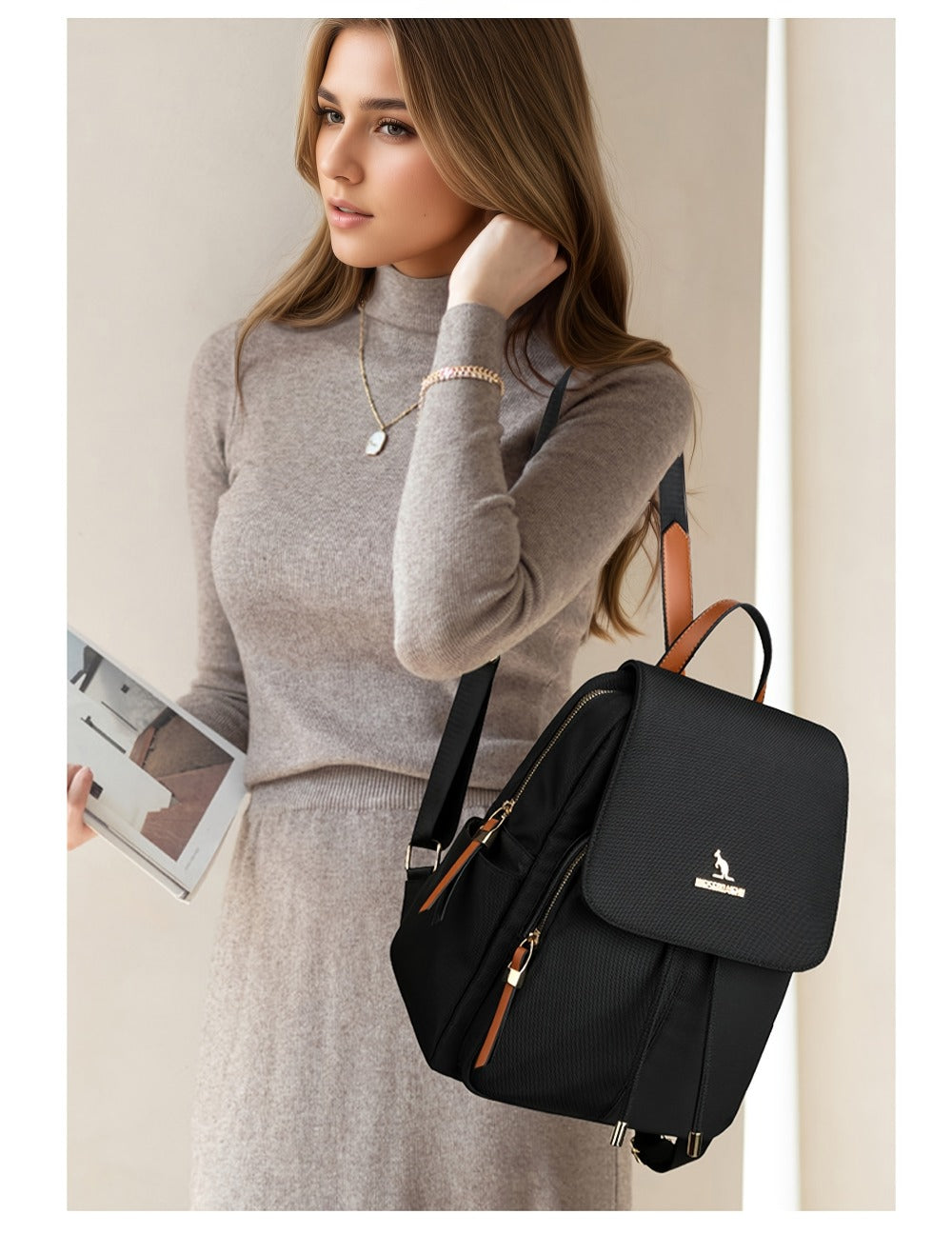Backpack for Women – Nylon, Polyester, Lightweight, for Travel & Work | Bag Vero – detail view 19