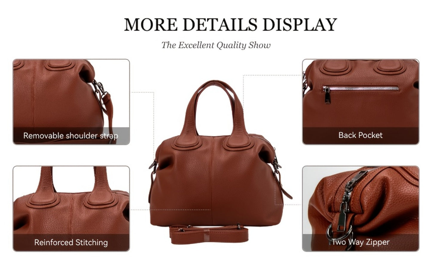 Tote Bag for Women – PU Leather, for Travel & Work | Bag Vero – detail view 27