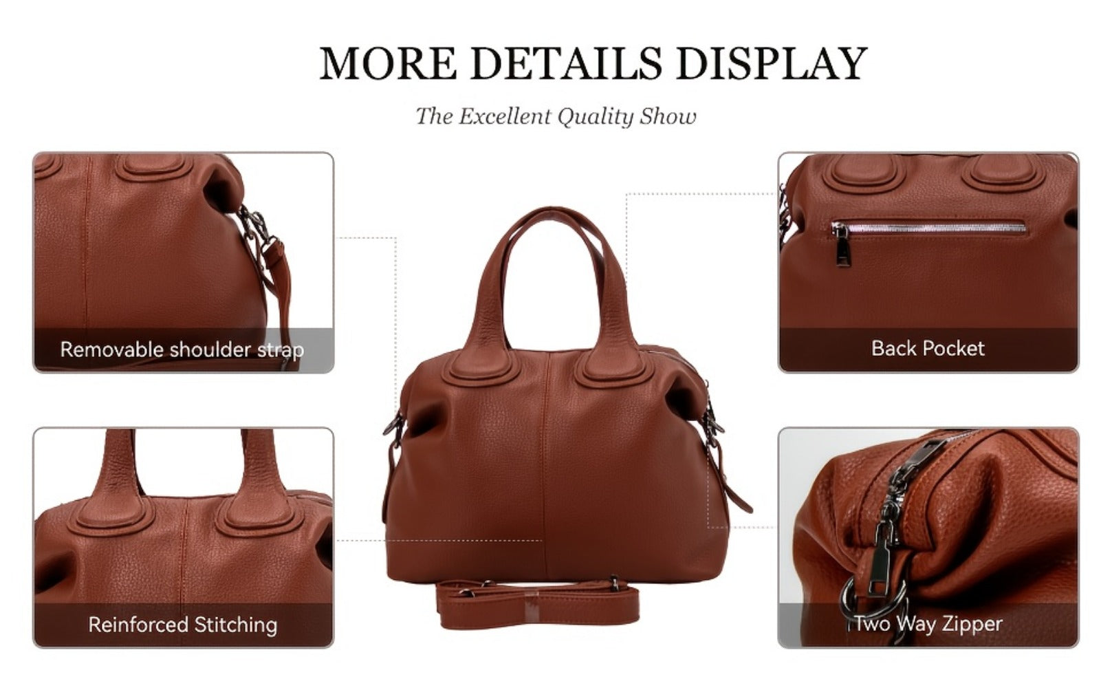 Tote Bag for Women – PU Leather, for Travel & Work | Bag Vero – detail view 27