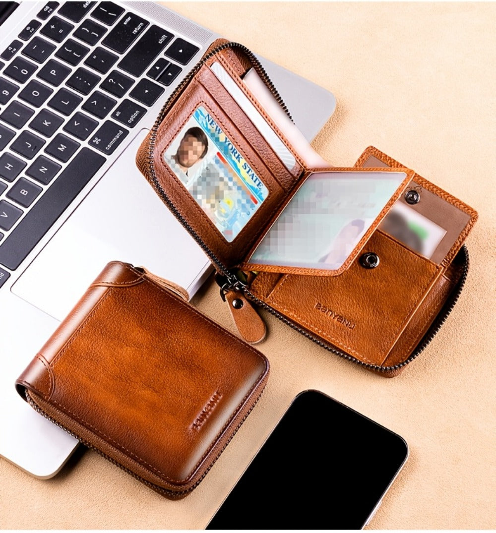Men's Wallet – Genuine Leather, Large Capacity, RFID Blocking | Bag Vero – detail view 21