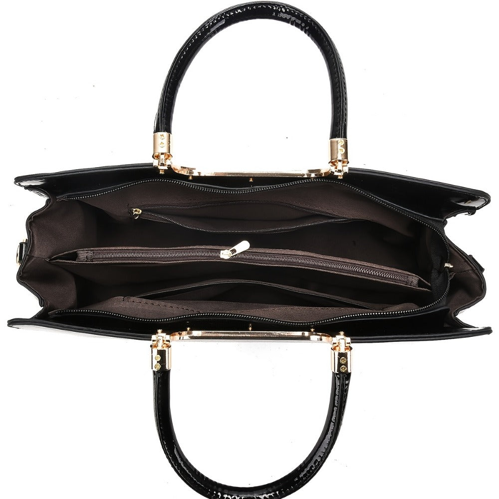 Crossbody Bag for Women – Polyester, Croc Print Glossy Evening Way | Bag Vero – detail view 9