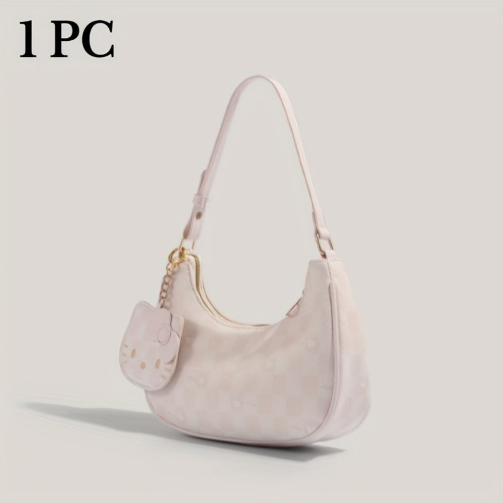 Crossbody Bag for Women – for Work & Everyday Use, Hello Kitty Pink Ruffled Korean | Bag Vero – detail view 14