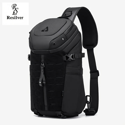 [Stylish Crossbody Bag] Resilver Men's Large Capacity Chest Bag, a Stylish Crossbody Bag Designed for Short Trips, Perfect for Men As a Fashionable Sling Or Shoulder Bag