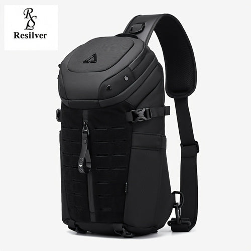 [Stylish Crossbody Bag] Resilver Men's Large Capacity Chest Bag, a Stylish Crossbody Bag Designed for Short Trips, Perfect for Men As a Fashionable Sling Or Shoulder Bag