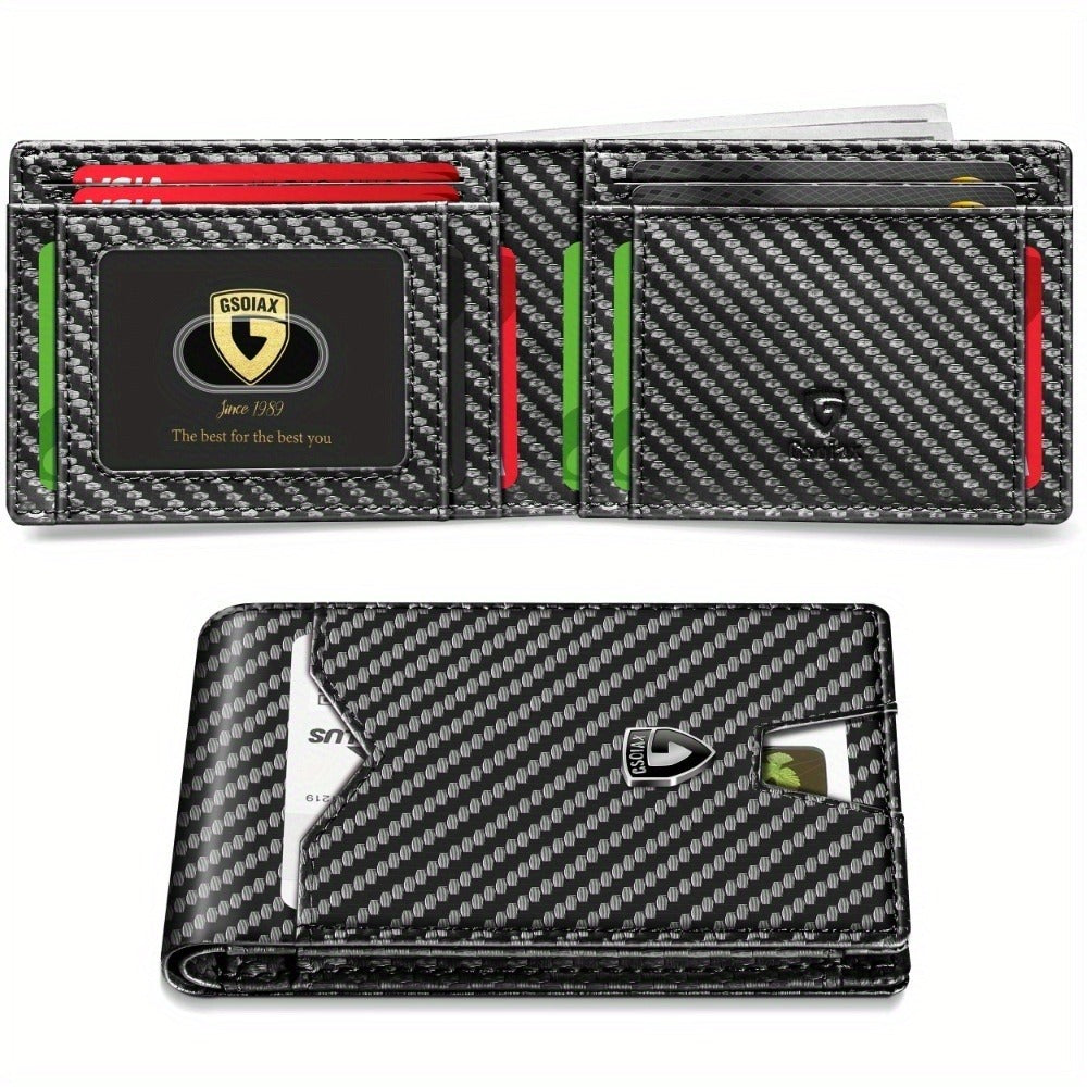 Men's Wallet – RFID Blocking, Slim Rfid Blocking Bifold Carbon | Bag Vero – detail view 10