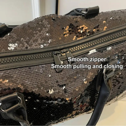 Large Capacity Flash Travel Haversack-Spacious Shoulder Carry-on Luggage Bag, Suitable for Men And Women-Perfect for Business, Luggage, Sports And Fitness, Zipper Closure
