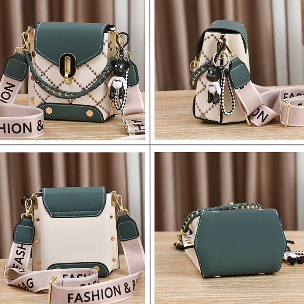 Women'S Mini Plaid Crossbody Bag with Chain Strap & Flap Closure, Adjustable Wide Shoulder Strap, for Everyday & Special Occasions, Birthday Gift, Womens Hand Bag, Clutch Bags for Women Elegant, Crossbody Bags for Women, Party Accessory