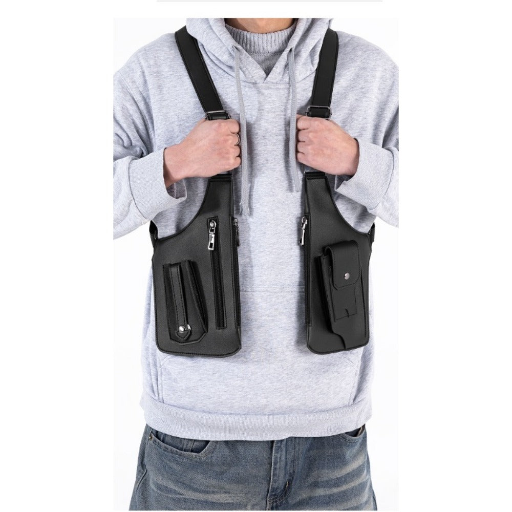 Men's Crossbody Bag – for Travel & Work, Armpit Vintage Underarm Messenger Pack | Bag Vero – detail view 19