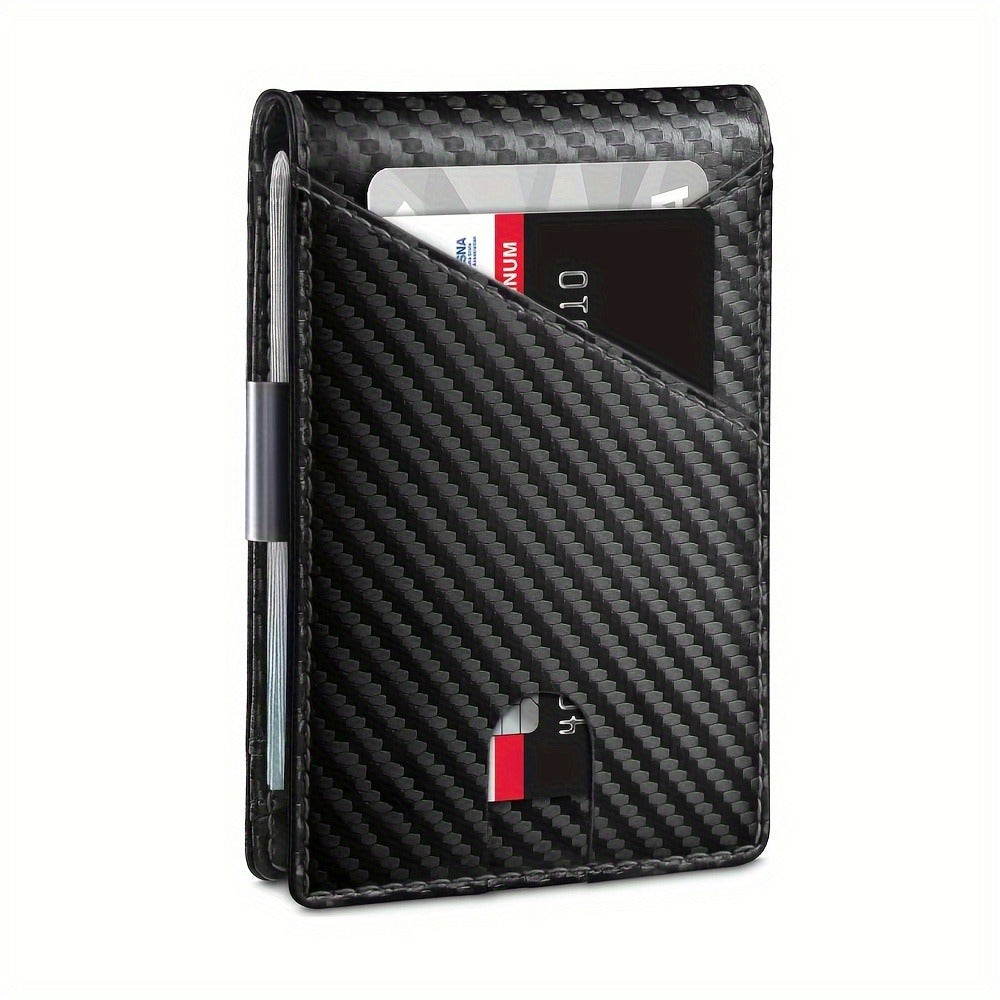 Men's Wallet – RFID Blocking, Carbon Fiber Money Clip Bifold | Bag Vero – detail view 5