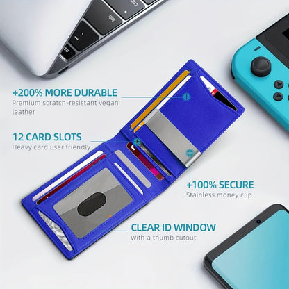 Men's Wallet – RFID Blocking, Carbon Fiber Money Clip Bifold | Bag Vero – detail view 4