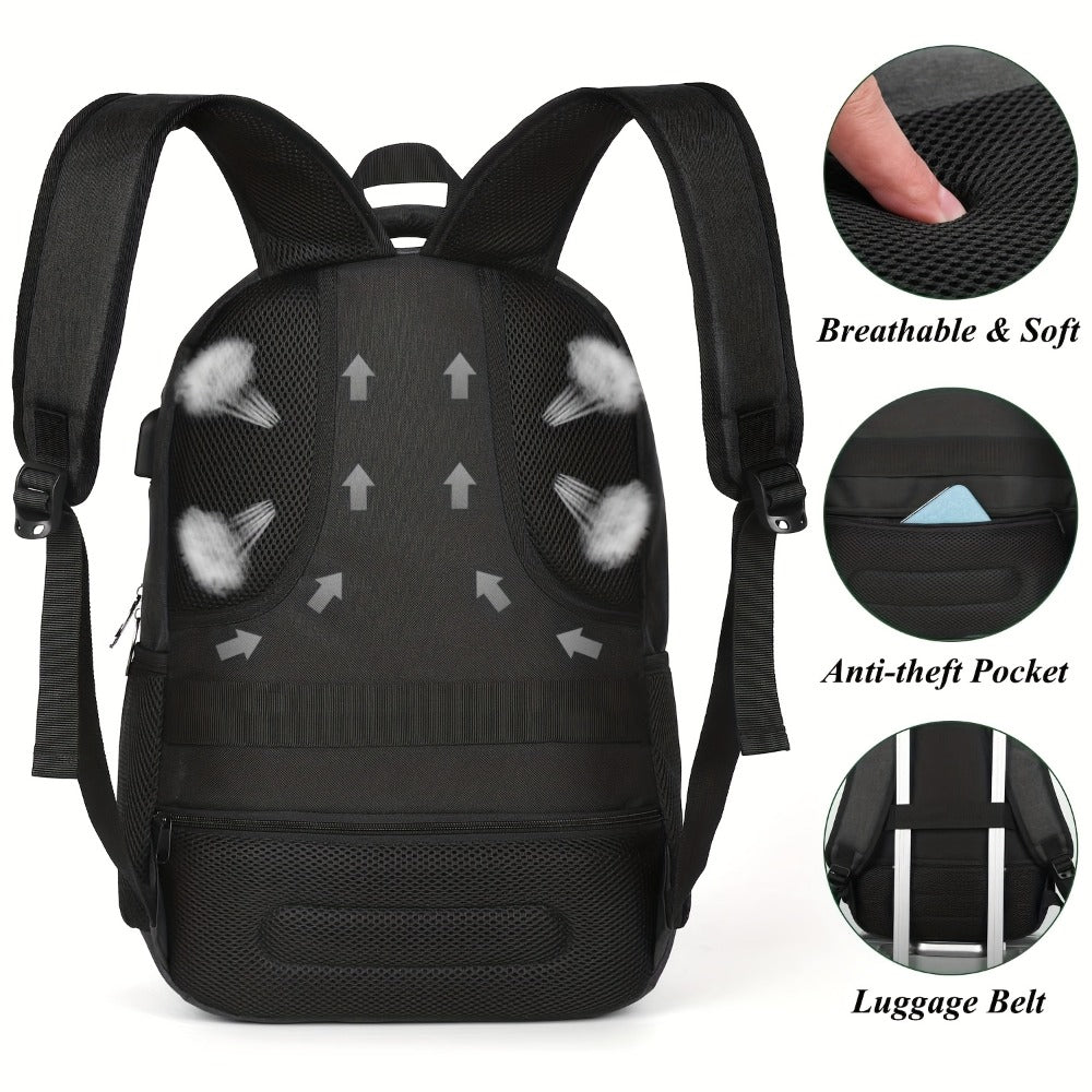15.6 Inch Laptop Backpack with USB Charging Port for Men & Women | School, College, Business & Travel Backpack for Teens & Adults | Durable Bookbag for Daily Use