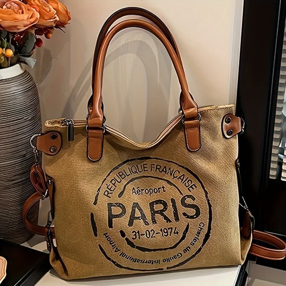 New Large Capacity Portable Tote Bag with Adjustable Shoulder Strap Length, Single Shoulder Bag, Crossbody Bag