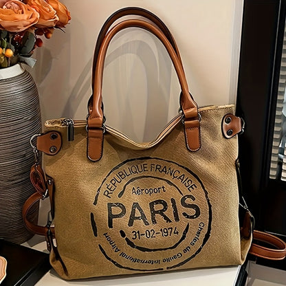 New Large Capacity Portable Tote Bag with Adjustable Shoulder Strap Length, Single Shoulder Bag, Crossbody Bag
