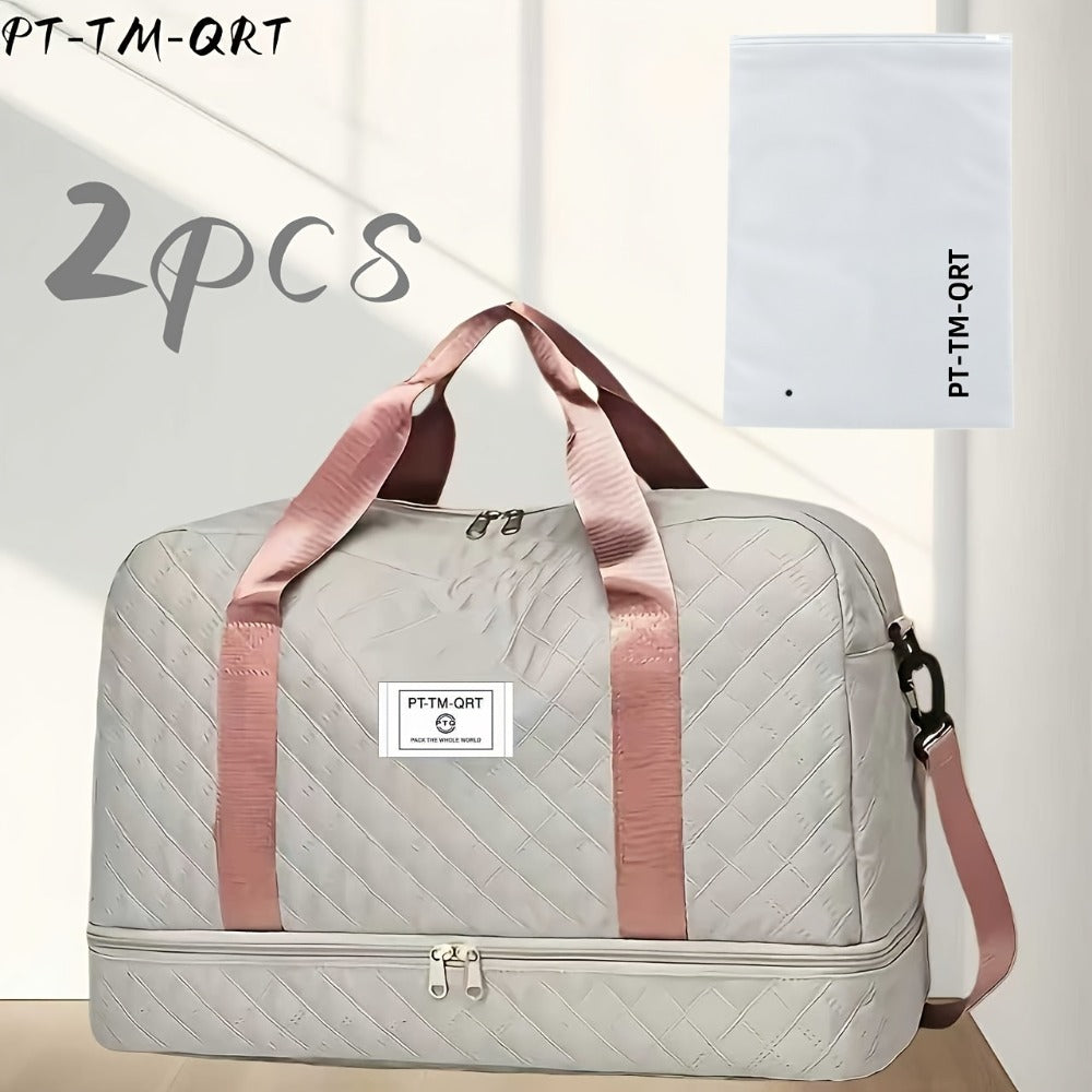Fashionable Travel Bag, Large-Capacity Practical Handbag, Made of Durable And Wear-Resistant Fabric, Suitable for Travel And Gym, Stylish, Versatile, Lightweight, And Easy to Store
