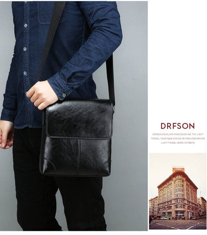 PU Textured Business Men's Shoulder Bag, Crossbody Men's Backpack, Scratch Resistant, Wear-resistant and High Quality, Briefcase Suitable for Office, Daily Travel, Local Fast Delivery