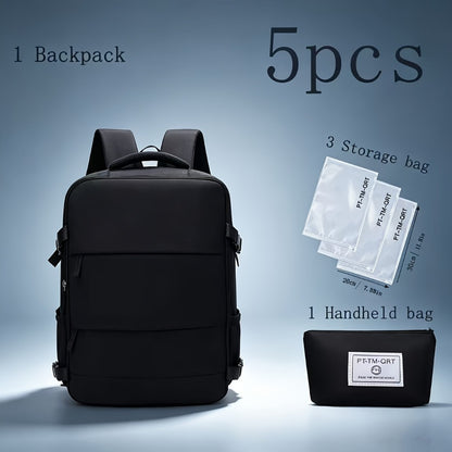 Backpack for Women – 5-Piece, Large Capacity, Expandable, for Travel | Bag Vero – detail view 12