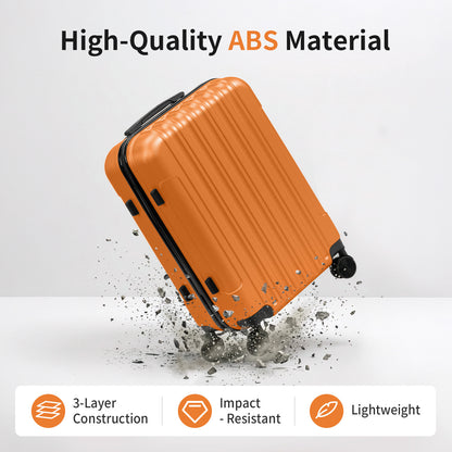 3in1 Luggage Set with Detachable Wheels, 20/24/28 Inch Lightweight ABS Suitcase with Lock & Spinner Wheels, Durable Travel Trolley Bag, 28-inch Disassembly Wheels